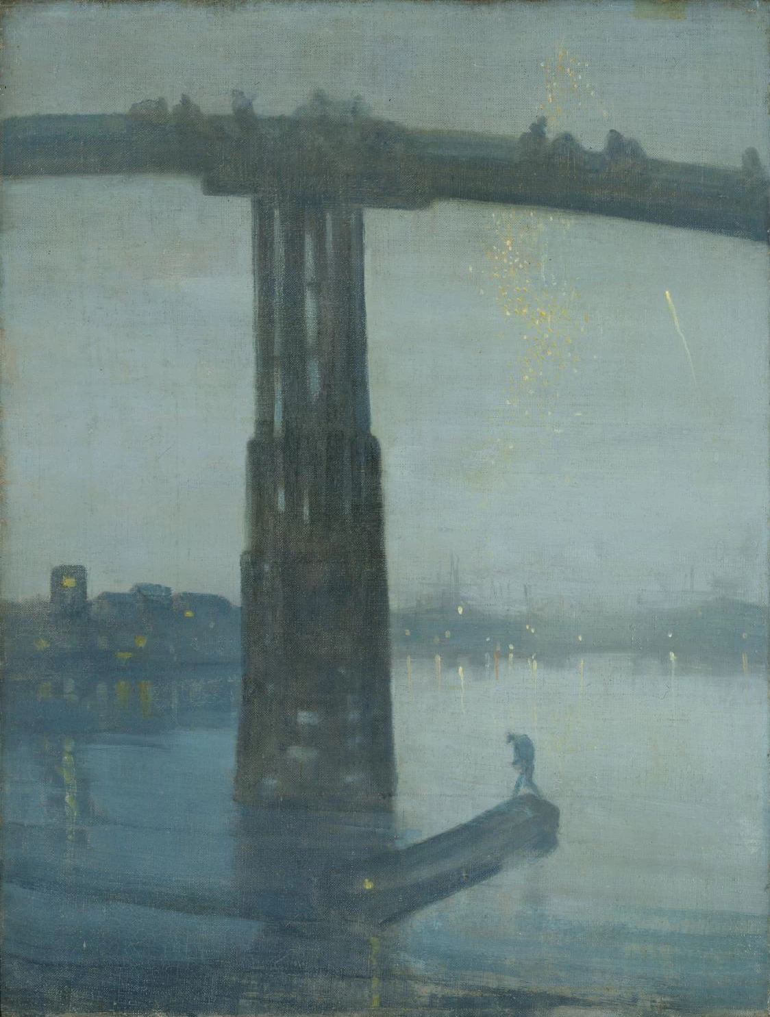 Ames McNeill Whistler - Notturno in blu e oro, Il vecchio ponte di Battersea, National Gallery, Londra